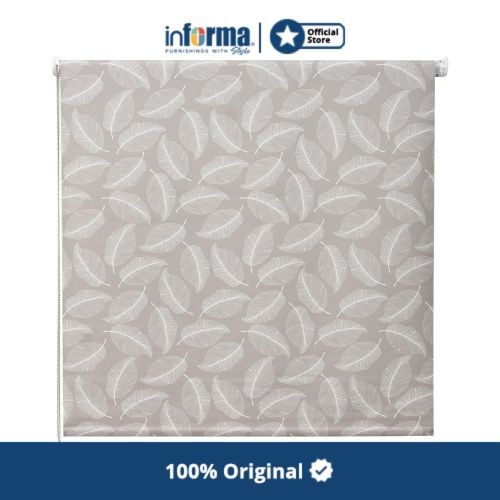 Terlaris Informa - Informa 90X160 Cm Gorden Roller Blind Floral - Abu-Abu
