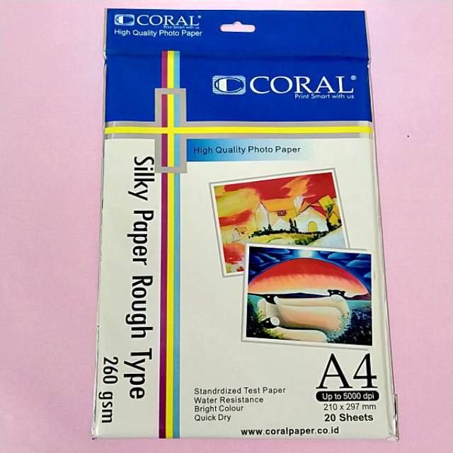 

Coral Silky Paper Rough Type 260 gsm