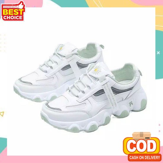 Sepatu Sneakers Fashion M Coek Wanita Pria Dewasa/ Sepatu Kets Kasual Sport Running Cewek Cowok Fash
