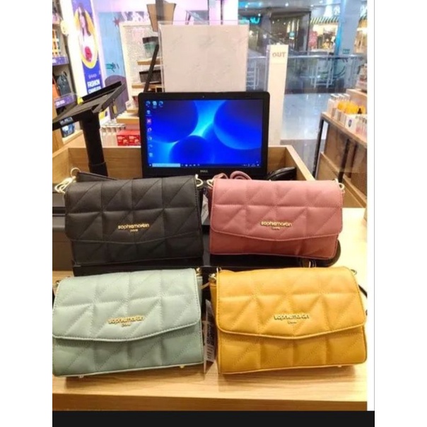 Sling Bag Gemaya Sling Black dan Pink Bag Sophie Martin Paris Ori