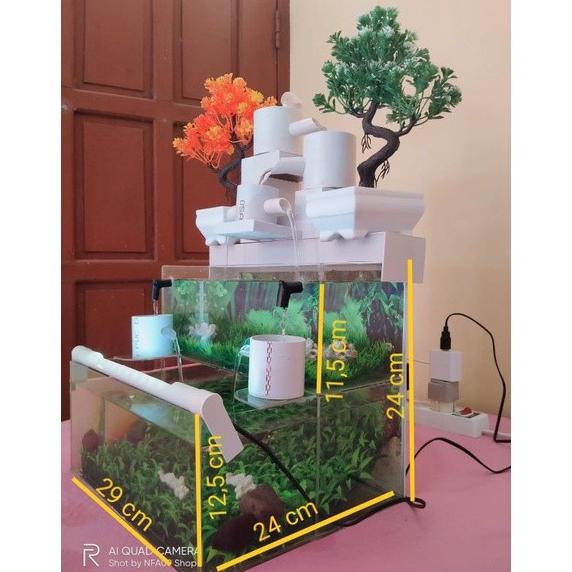 Aquarium Mini Unik Akrilik Akuarium Minimalis Soliter Ikan Cupang