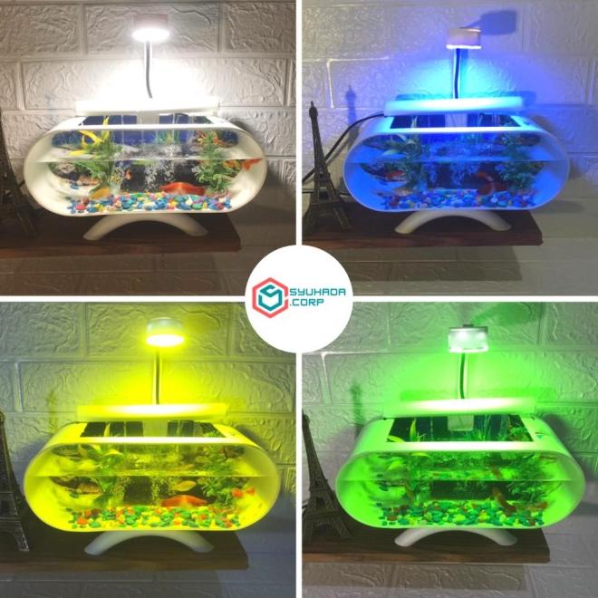 Ready [Cod] 1 Set Aquarium Akrilik Cupang Mini Plus Mesin Aerator Air