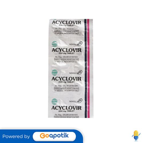 ACYCLOVIR NOVELL 200 MG STRIP 10 TABLET