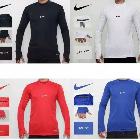 [KODE PWFEC] Baselayer manset baju kaos ketat panjang thumbole nike