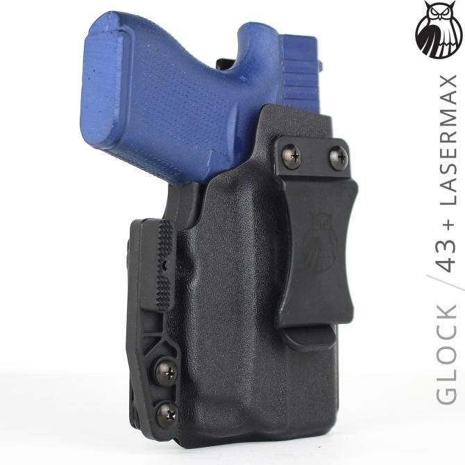 Kydex Holster Glock 43,43X Iwb G43 Lasermax Gripsense Pax Dynamics
