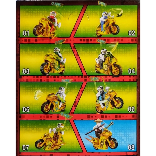 mainan ninjago motor ninja kendaraan gold golden ninja senjata lengkap + panji-panji PGM191 action f