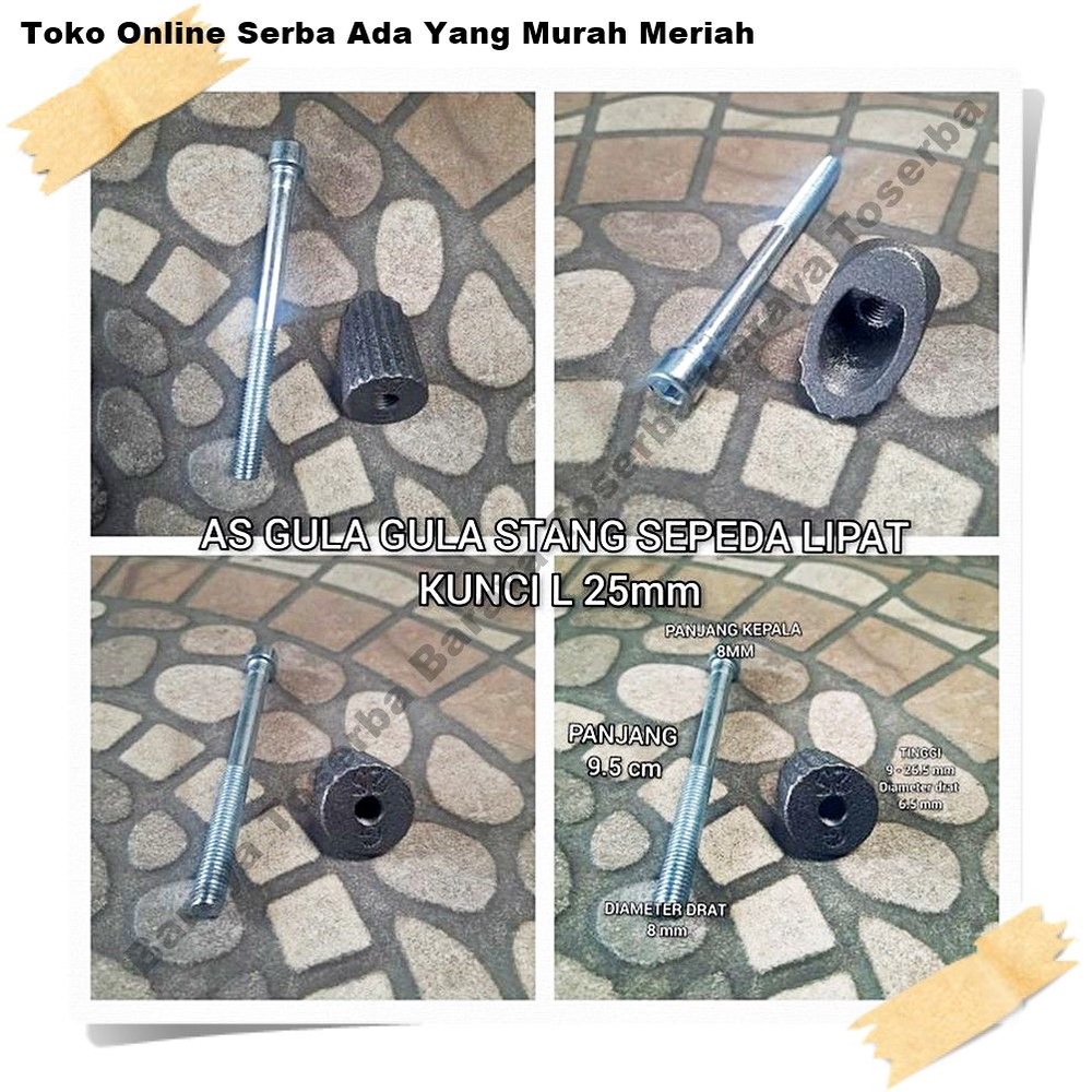 AS GULA GULA STANG SEPEDA LIPAT KUNCI L Sepeda Sparepart Termurah