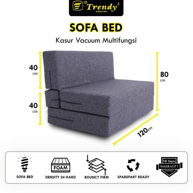 Trendy Sofa Bed Vacuum, Press & Roll / Sofa Lipat / Kasur Lipat Busa