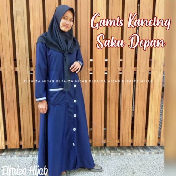 [KODE TTGPP] GAMIS POLOS GAMIS KANCING SAKU DEPAN GAMIS TOYOBO