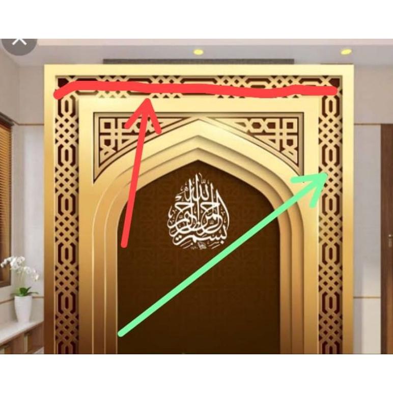 Panel Dinding Ornamen Masjid 3D