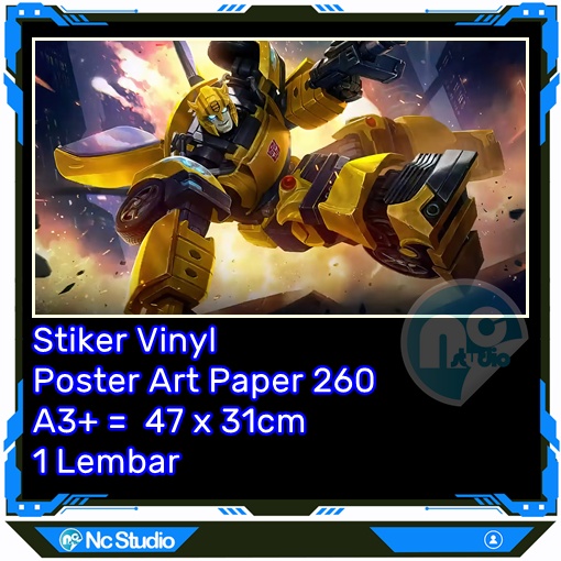 Poster Stiker x borg  Mobile Legend Karakter Legends Gamer Game ML Ukuran A3+ A4 A5 A6 Vol-28
