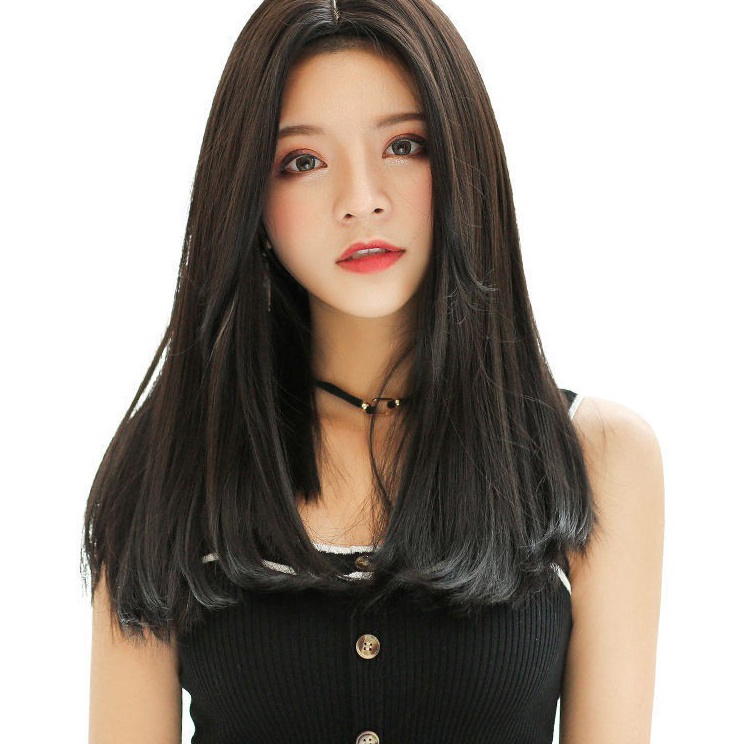 12.12 Terlaris Wig 788 - Rambut Palsu Wanita Lurus Panjang HItam Coklat Terang Coklat Gelap Wig Wani