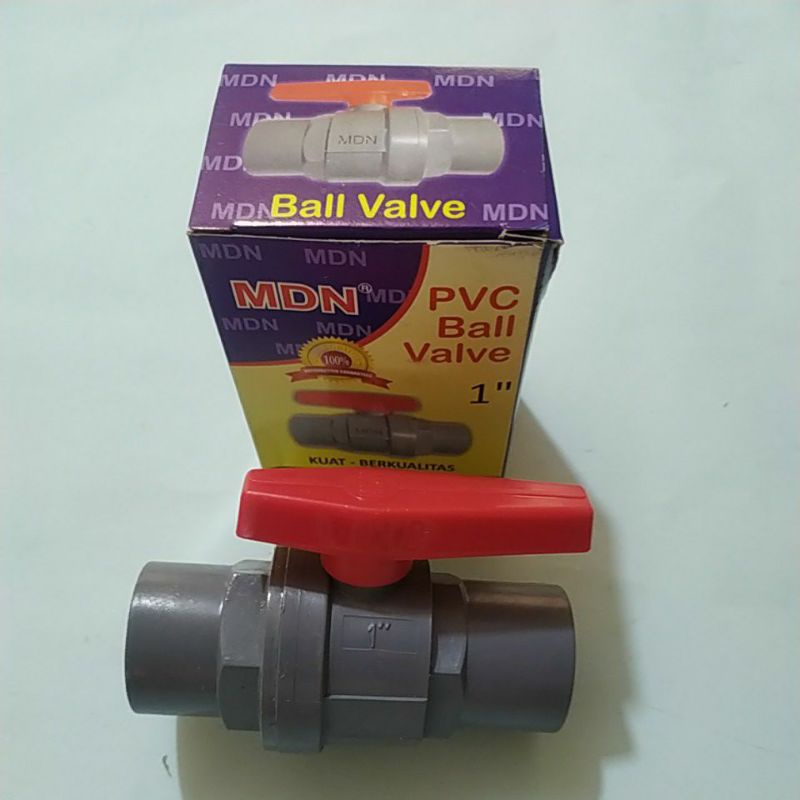 Ball Valve stop kran pvc 1 inci. putaran lemas. tidak alot diputar. bahan tebal. MDN