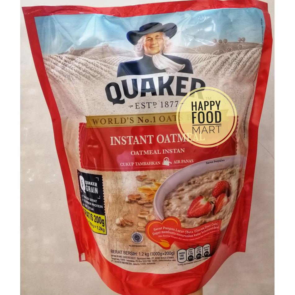 

[DISKON] QUAKER INSTANT OATMEAL 1,2 KG/OAT INSTAN 1.2 KG/SARAPAN SEHAT/SEREAL GANDUM AUSTRALIA Best Seller