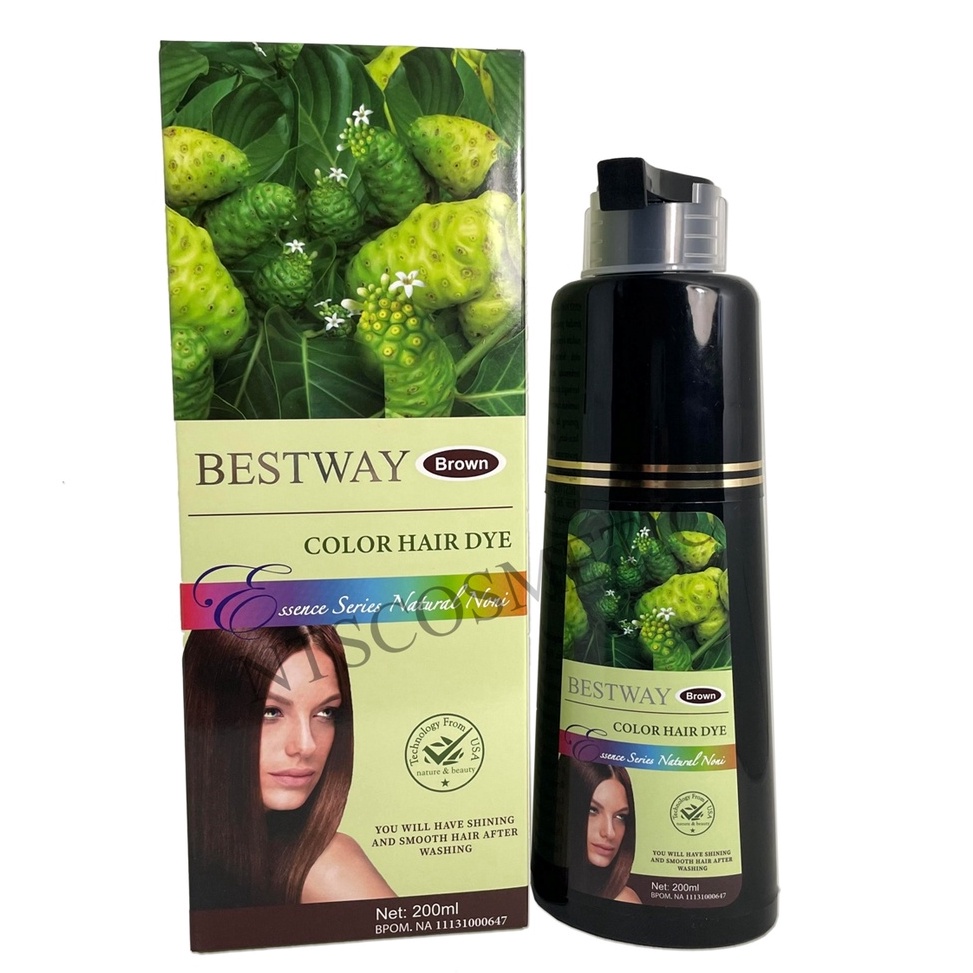 G✉YR.✓ NEW BESTWAY NONI BOTOL MAGIC MIRACLE COLOR HAIR DYE SHAMPOO PEWARNA RAMBUT CAT BSY [ BROWN / 