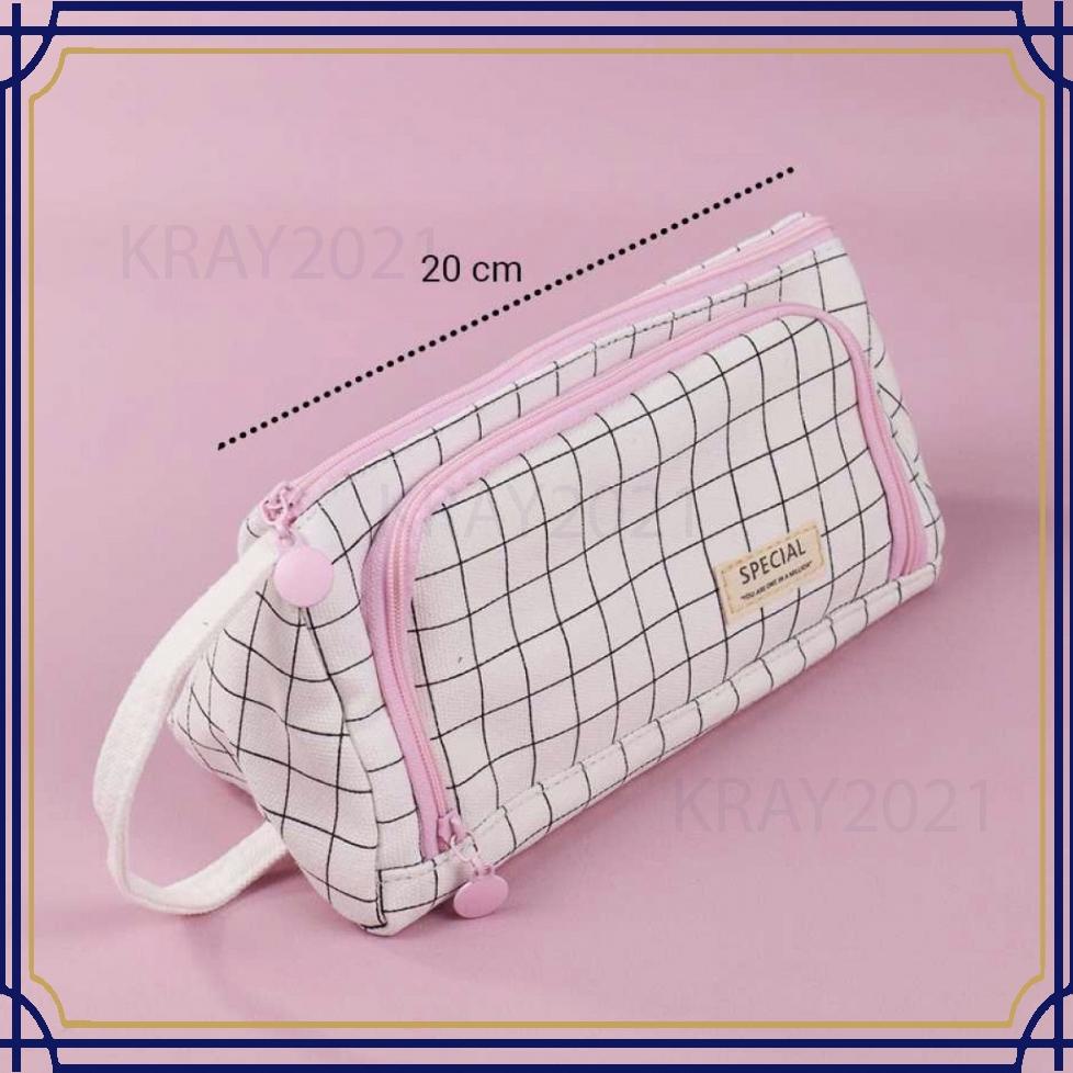 

Trend - Tempat Pensil Large Capacity Motif Garis - PB01 ~