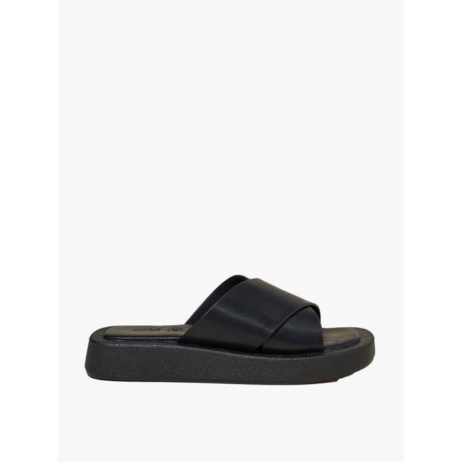 Rubi - Sadie Crossover Flatform - Black Pu