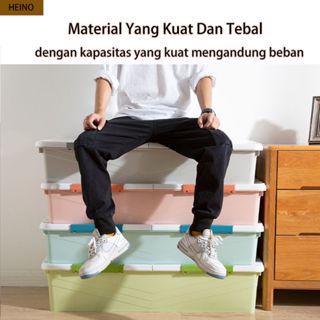 HEINO Kotak Penyimpanan Serbaguna Di Bawah Tempat Tidur Container Box Folding Box Bukaan Samping Box Container Plastik Box Baju Kotak Penyimpanan Folding Storage Box Organizer