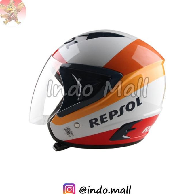 Helm Repsol Honda Motor Half Face SNI Limited Edition Kado Hadiah