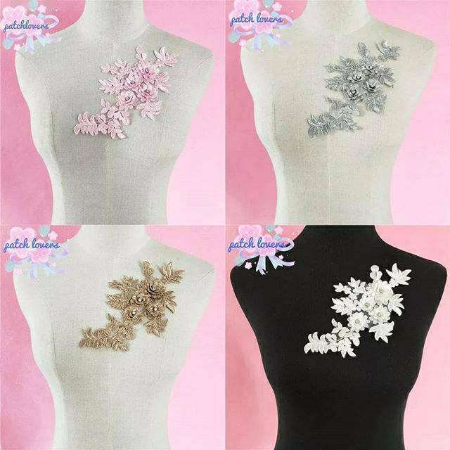 Terlaris Hemat Patch Bordir/Bordir Bunga 3D/Bordir Tempel/Lace Bordir