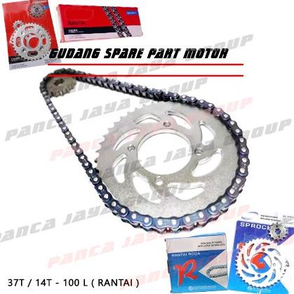 GEAR GIR SET DEPAN BELAKANG RANTAI YAMAHA V75 V80 V80SS V80DX V-75-80 REAL