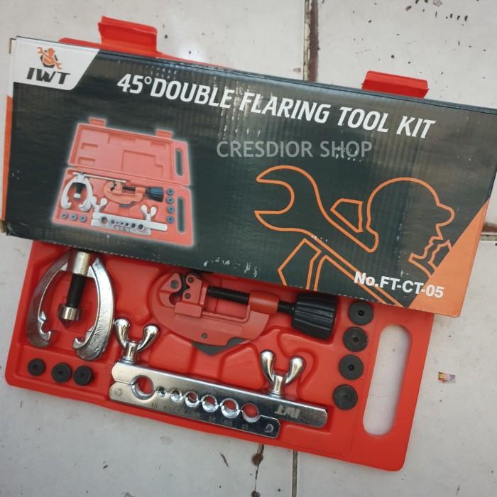 45 Derajat Double Flaring Tool Kit Iwt Japan No. Ft-Ct-05