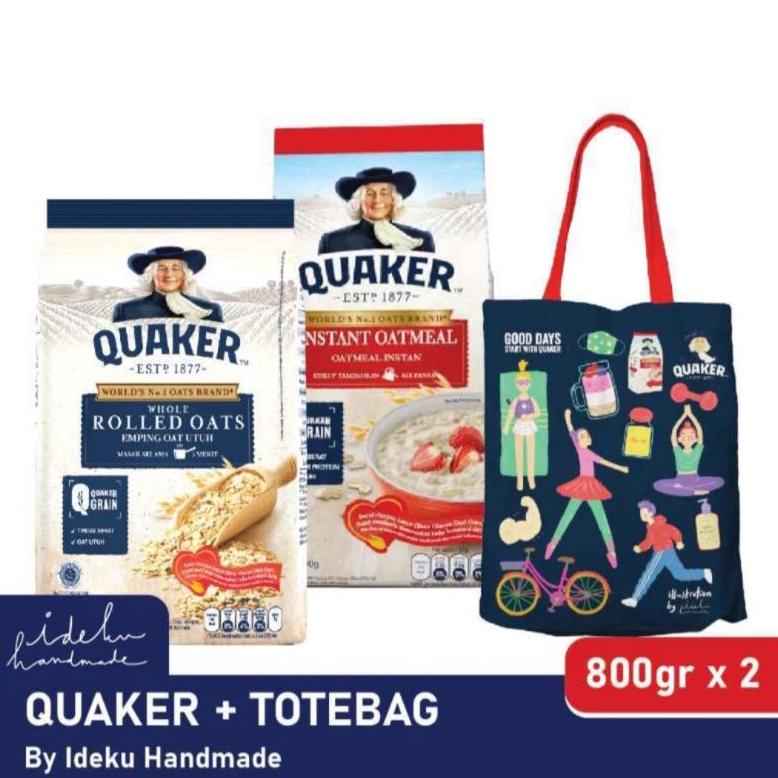 

Quaker Instant 800 Gr + Rolled Oat 800 Gr Bonus Shopping Bag Best Seller