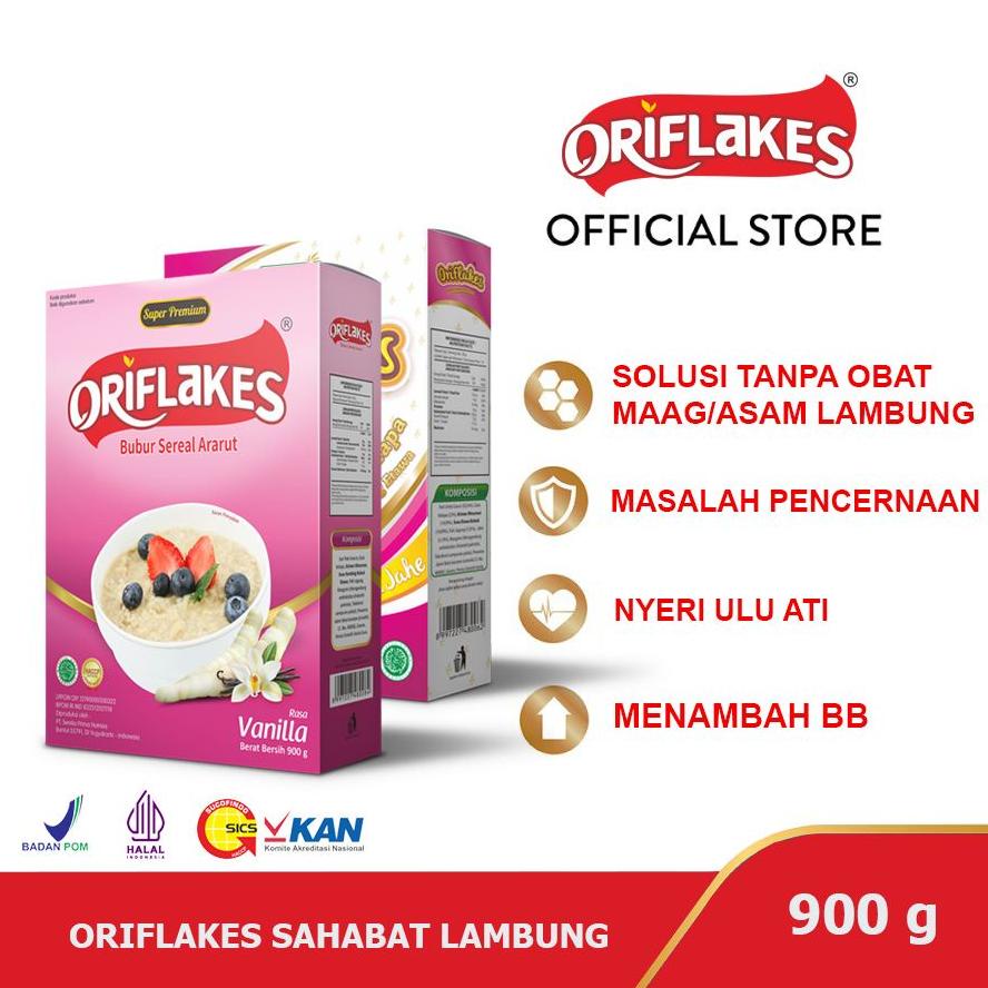 

[PAKET 2 BOX 900 GRAM] ORIFLAKES - sereal umbi garut solusi maag asam lambung Best Seller