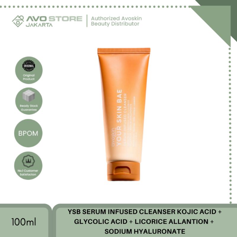 AVOSKIN YSB Serum Infused Cleanser | Kojic Acid + Glycolic Acid + Licorice Allantoin + Sodium Hyaluronate