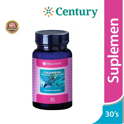 Wellness Squamega 30 Softgels / Squalene + Omega 3,6,9 / Kolesterol / Daya Tahan Tubuh / Daya Ingat