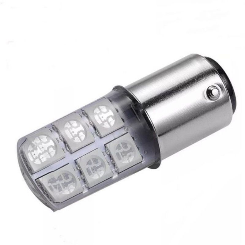 Lampu Rem Stoplamp Stopled Bayonet 1157 12 Smd 5050 2 kaki RGB R053