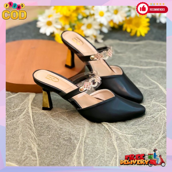 Heels Cewek Remaja Hels Cewe Korea Hells Pesta Murah Kondangan Sandal High Hills Impor Hak Tinggi Ka