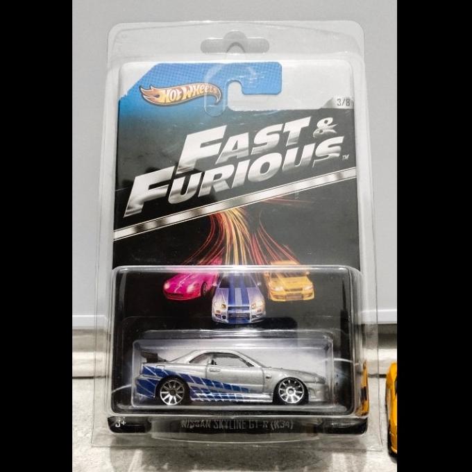 Hot Wheels ERROR Nissan Skyline GT-R R34 Fast & Furious Wing Hitam