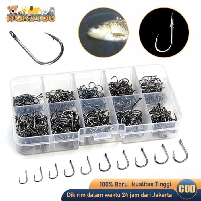 Terlaris Kail Pancing Set 300Pcs 600Pcs Mata Kail Pancing Aneka Fishing Hook