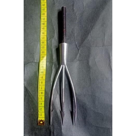 Terlaris Tombak Ikan /Serampang Mata 3 Model Sisir (Trisula) Bahan Baja