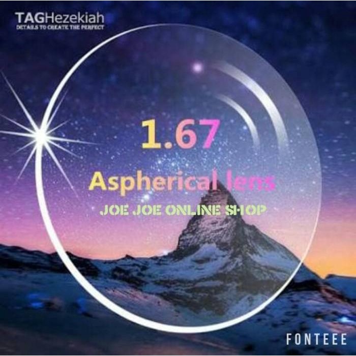 Glaso Lensa Minus / Lensa Tipis / Lensa Minus Hi Index / Lensa Index 1.67