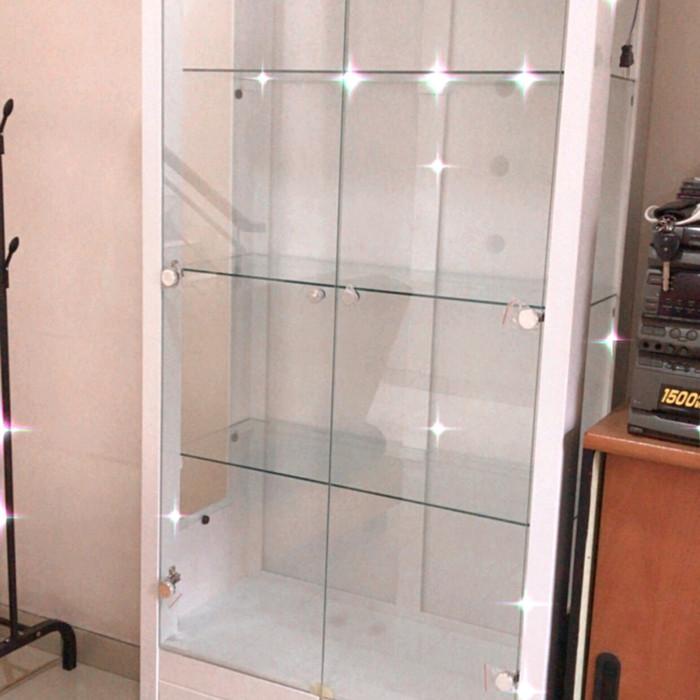 Lempa Lemari Pajangan / Lemari Hias / Lemari Kaca Minimalis Full Putih