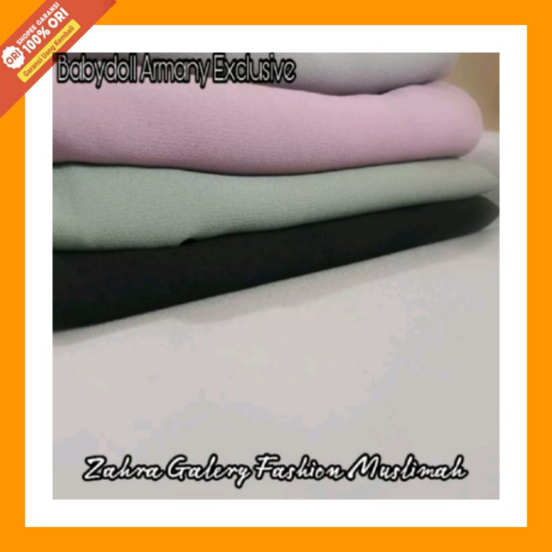 Hijab Pashmina Ceruty Babydoll Armany exclusive jilbab Pashmina 75x180  pashmina Sage Green Zahra ga