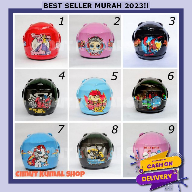 Helem Anak Anak Heleme Murah Karakter Helem Anaak Cowok Cewek Helm Anak Perempuan Hellem Kids Lucu A