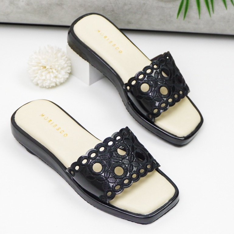 flash sale 7,7 Sandal Wanita Kekinian Sendal selop Bordir Bunga MP 01