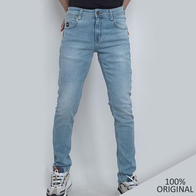 Celana Jeans Original Voice Man Slim Fit Biru Light