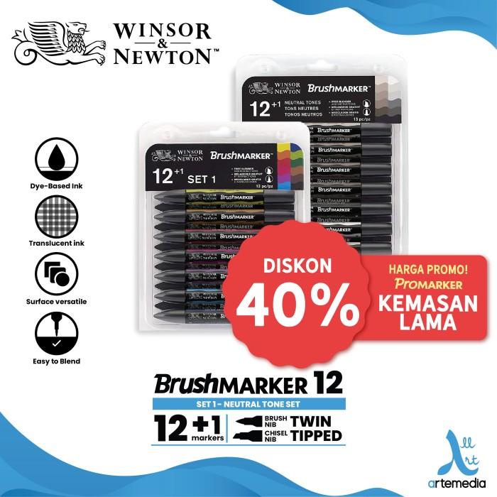 

Best Seller Brush Marker Winsor & Newton Promarker Brush Pen Set 12 Dual Point