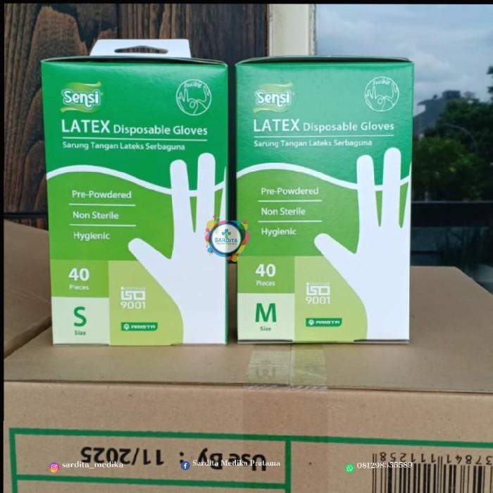 Best Seller Sarung Tangan Latex Free Powder /Non Powder Sensi Isi 40