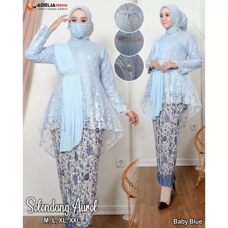 Kebaya Tunik Aurora Selendang | Kebaya Tunik Brokat | Kebaya Modern | Kebaya tile | Kebaya Favorite | Batik Couple | Kebaya Kondangan | Kebaya Brokat | Kebaya | Atasan Wanita | Tunik