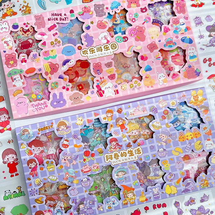 

⚡TOK SIAP 【COD 200 lembar Sticker Box PVC Jumbo Size