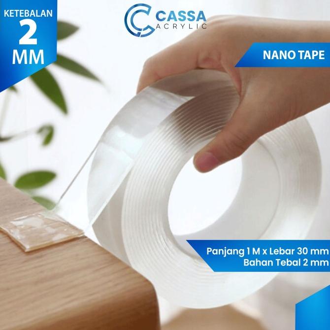 

yang dicari] NANO DOUBLE TAPE BENING TAHAN AIR 30MM X 2MM ACRYLIC WASHABLE