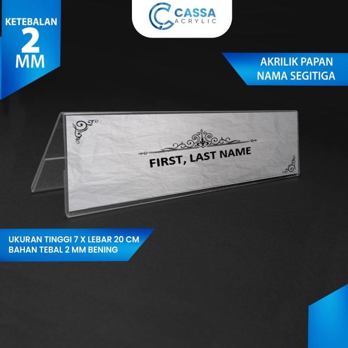 

Ready...Ready...Ready...] AKRILIK PAPAN NAMA / DISPLAY MEJA PANITIA / SEGITIGA UK 7X20 CM