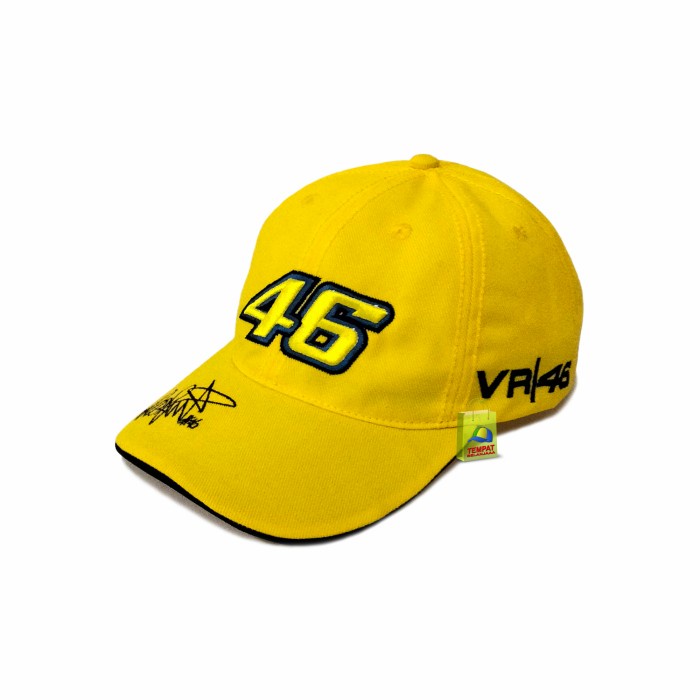 TOPI COWOK Distro Original Premium Quality Bordir Valentino Rossi VR46 - Kuning H2S2 high quality te