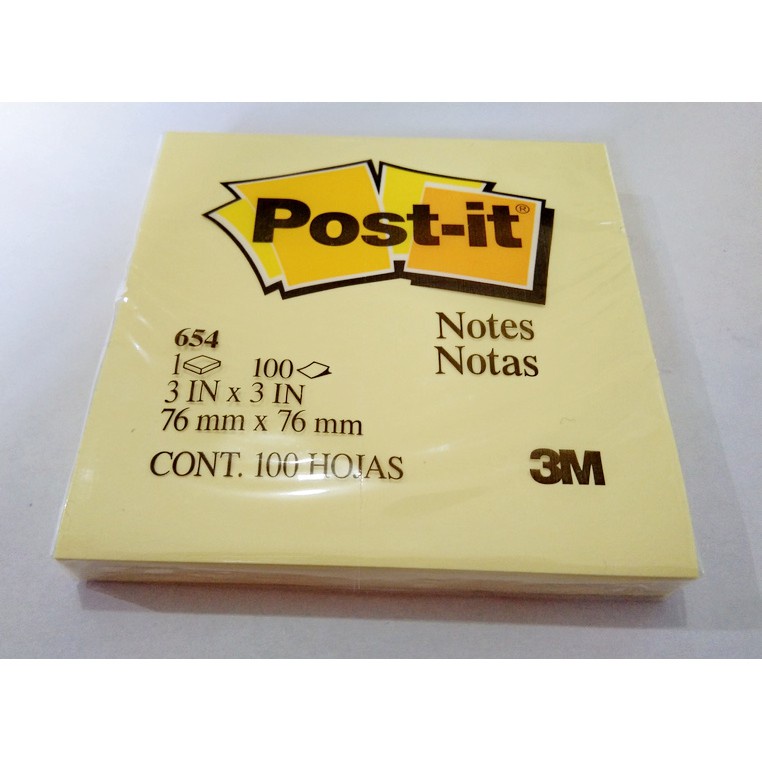 

WEIN SHOP - 3M Post-it 654 Notes Yellow ( 3 Pad / 3 Pcs )