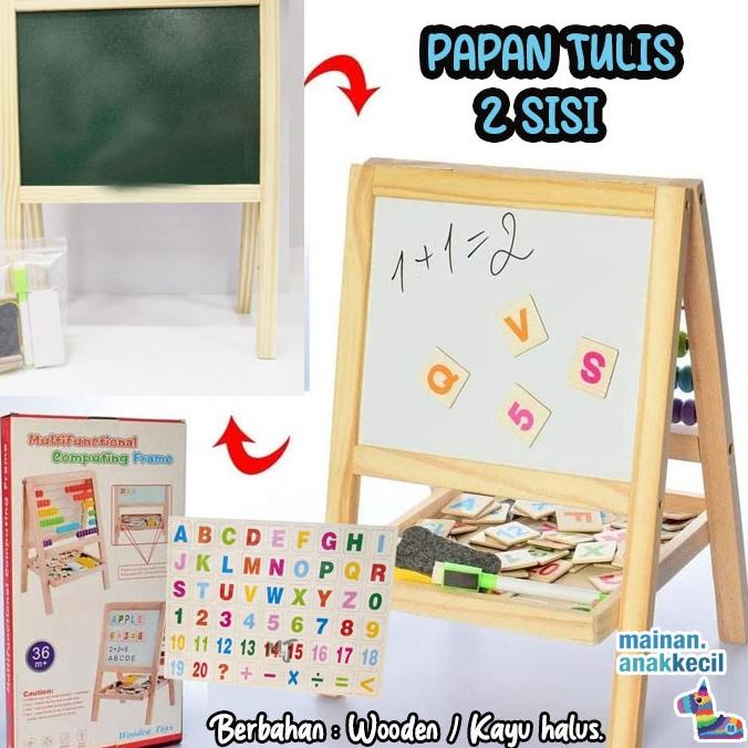 

MAINAN ANAK EDUKASI MULTIFUNGSI DOUBLE SIDE / PAPAN TULIS DUA SISI